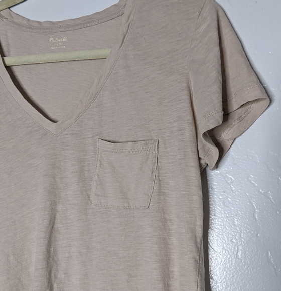 Madewell Whisper Cotton V Neck Pocket Tee - Picture 3 of 9